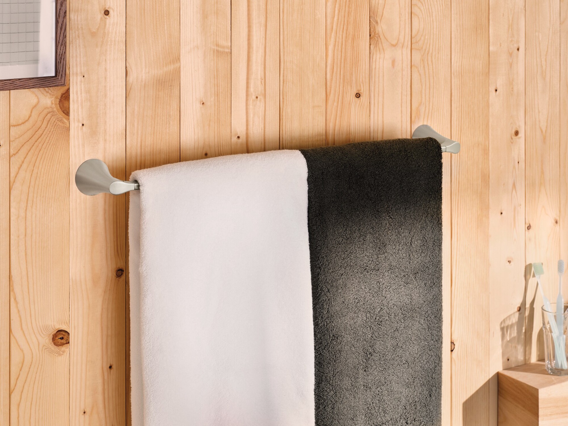 slide 2 of 6, Moen Graeden 24-in Brushed Nickel Wall mount Single Towel Bar, 1 ct