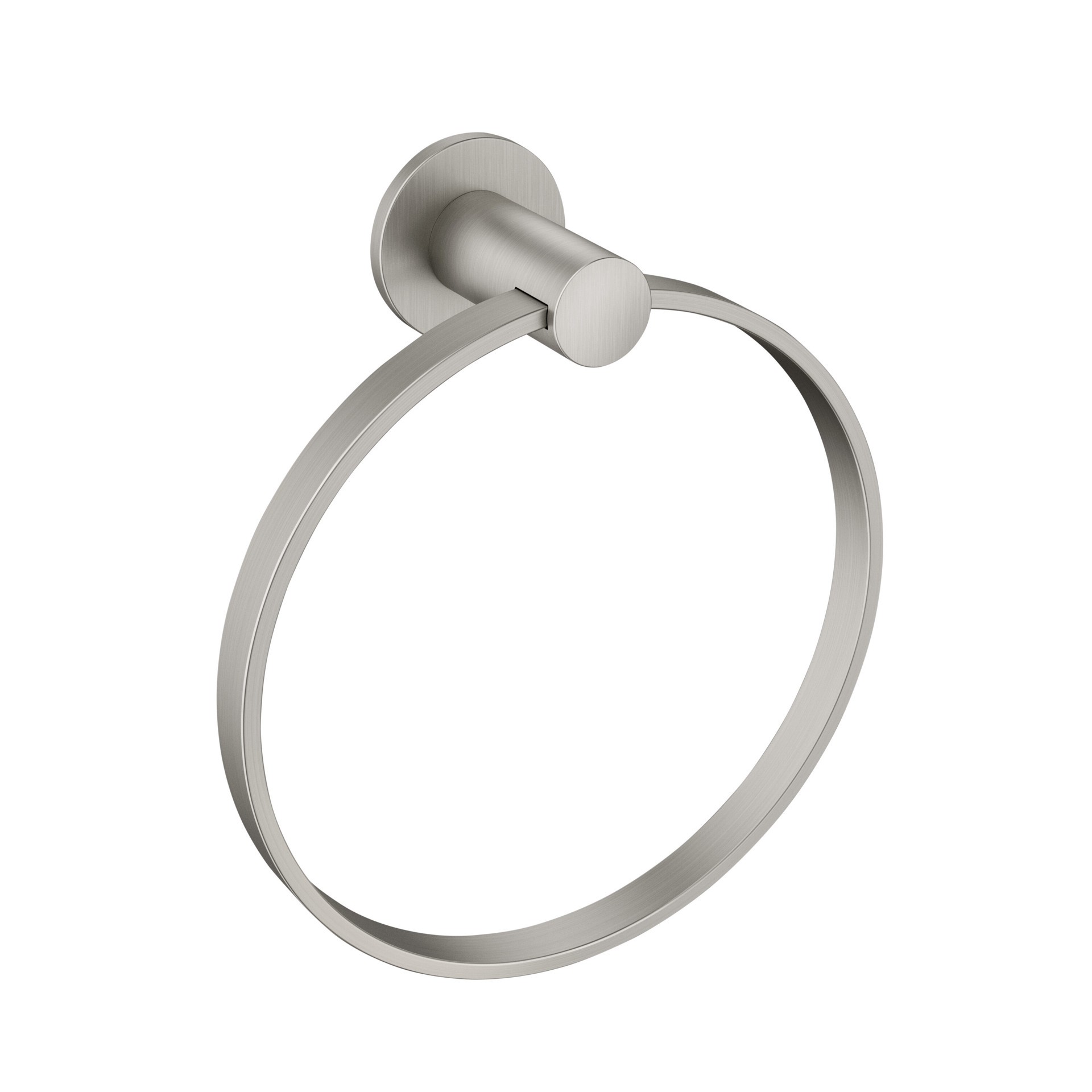 slide 1 of 6, Moen Avri Brushed Nickel Wall mount Single Towel Ring, 1 ct