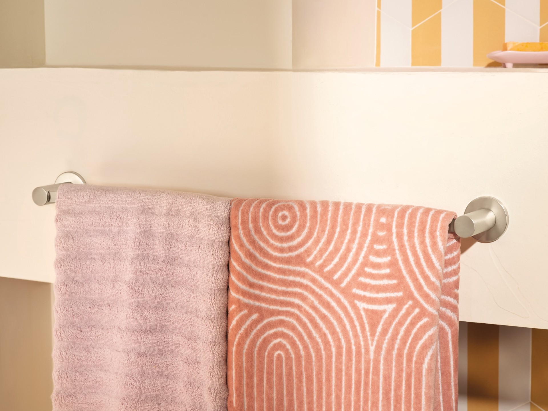 slide 2 of 6, Moen Avri 24-in Brushed Nickel Wall mount Single Towel Bar, 1 ct