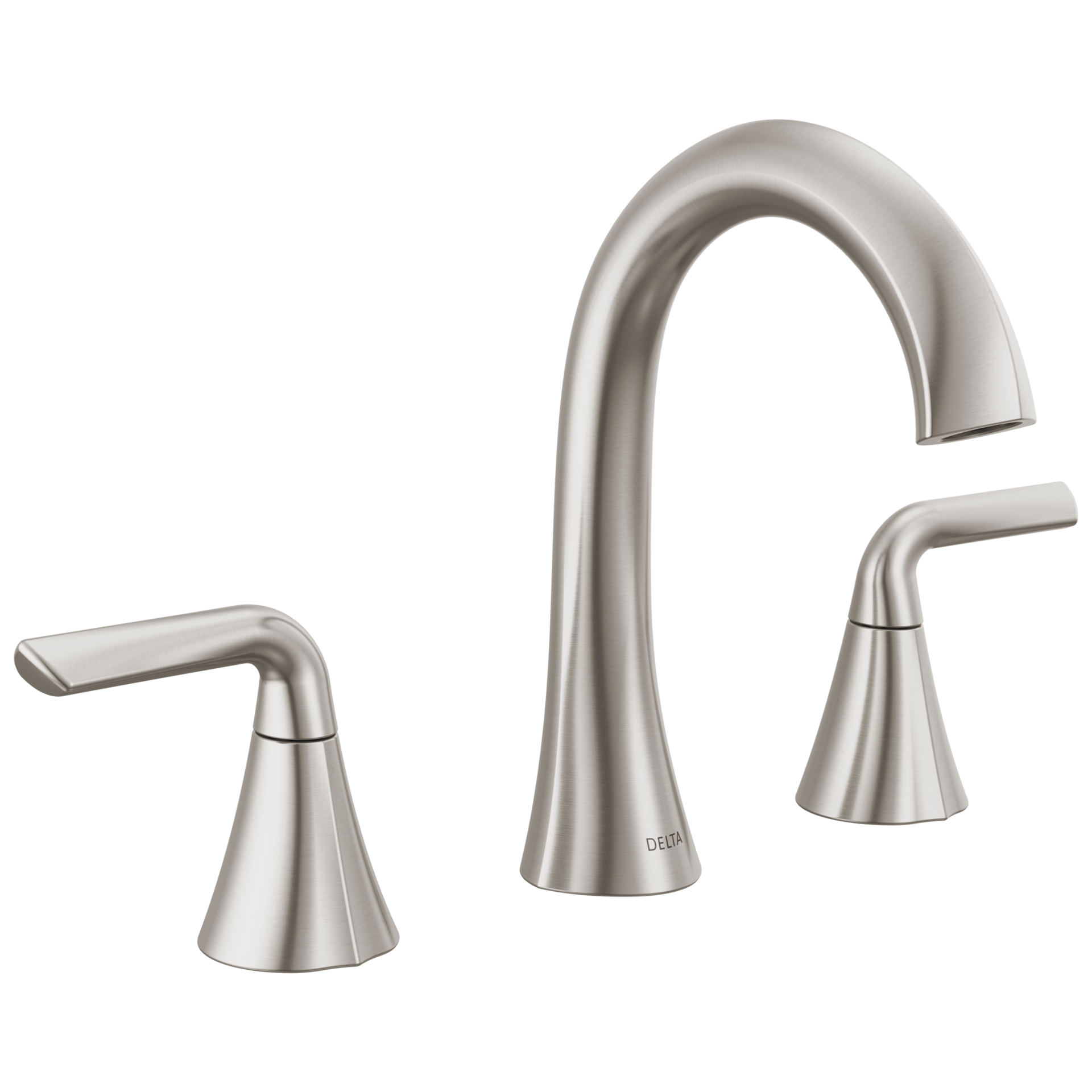 slide 2 of 6, Delta Eldren Spotshield Brushed Nickel Widespread 2-handle WaterSense Mid-arc Residential Handle Bathroom Sink Faucet with Drain, 1 ct