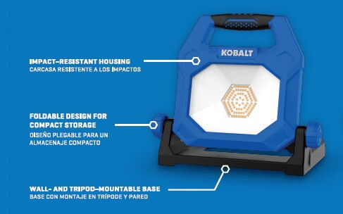 slide 2 of 6, Kobalt 8000 -Lumens LED Plug-in Portable Work Light, 1 ct