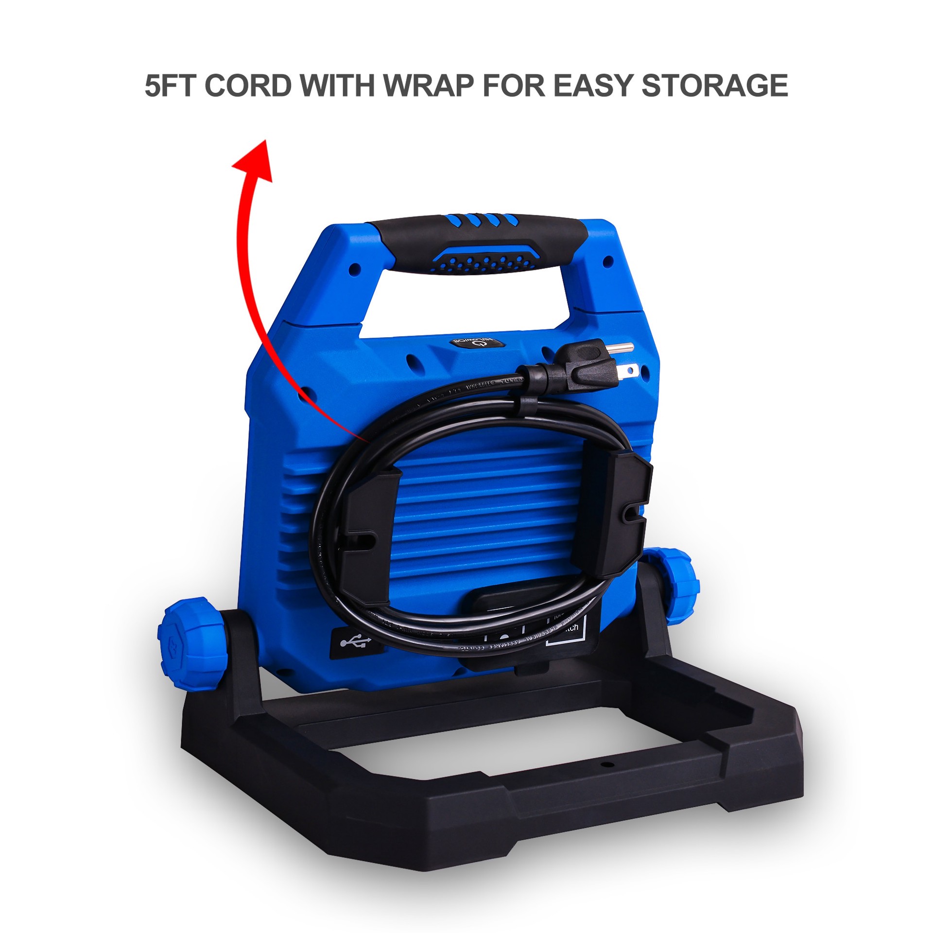 slide 6 of 6, Kobalt 8000 -Lumens LED Plug-in Portable Work Light, 1 ct