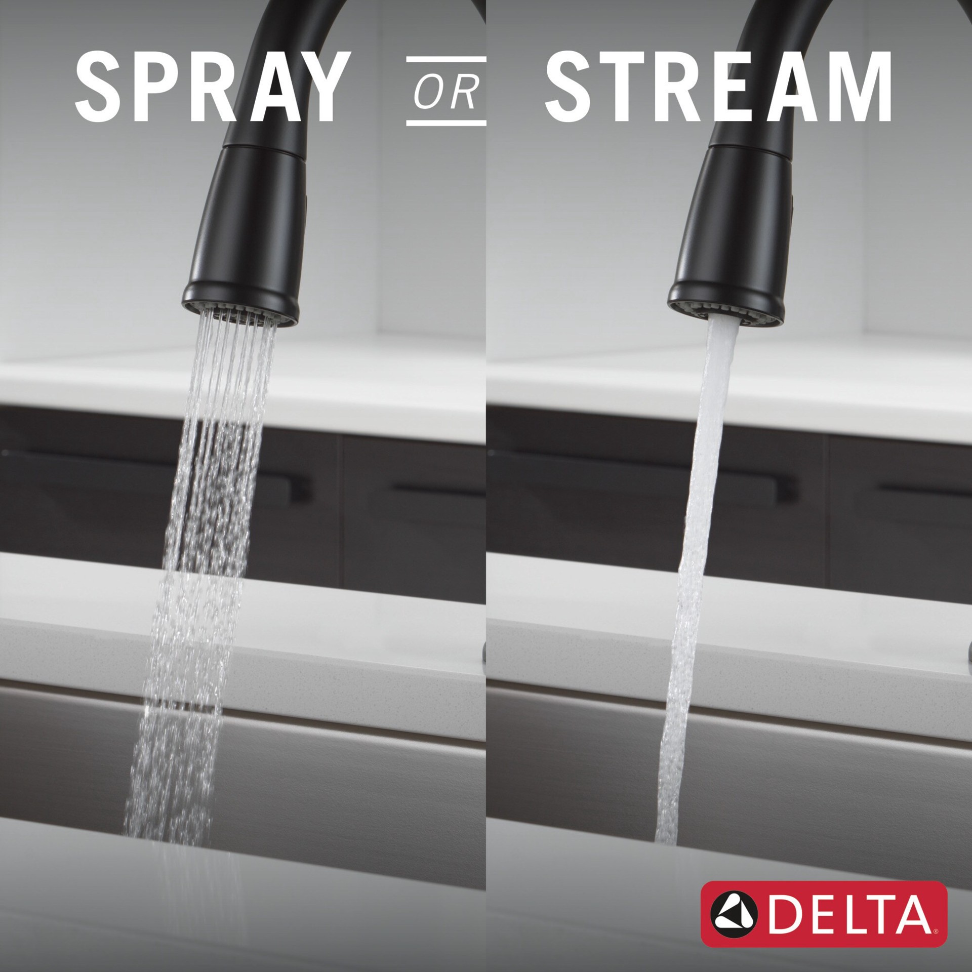 slide 6 of 6, Delta Classic Matte Black Single Handle Deck-mount Pull-down Kitchen Faucet with Sprayer (Includes Deck Plate), 1 ct