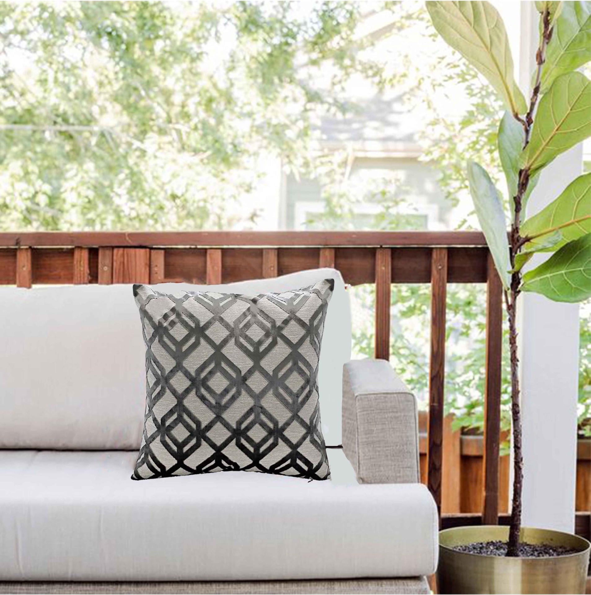 slide 2 of 6, Origin 21 20-in x 20-in Gray Square Indoor Decorative Pillow, 1 ct