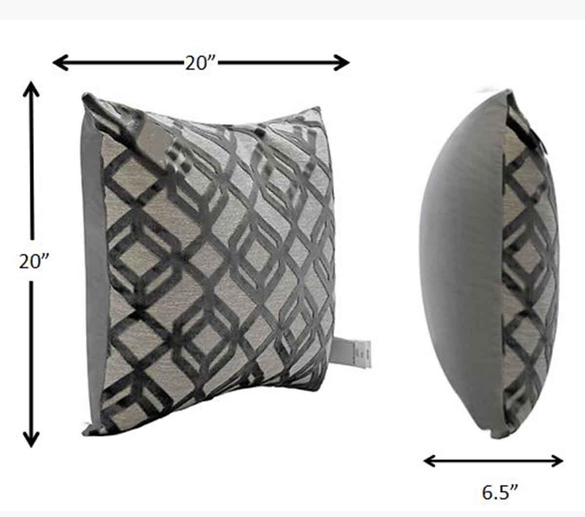 slide 3 of 6, Origin 21 20-in x 20-in Gray Square Indoor Decorative Pillow, 1 ct