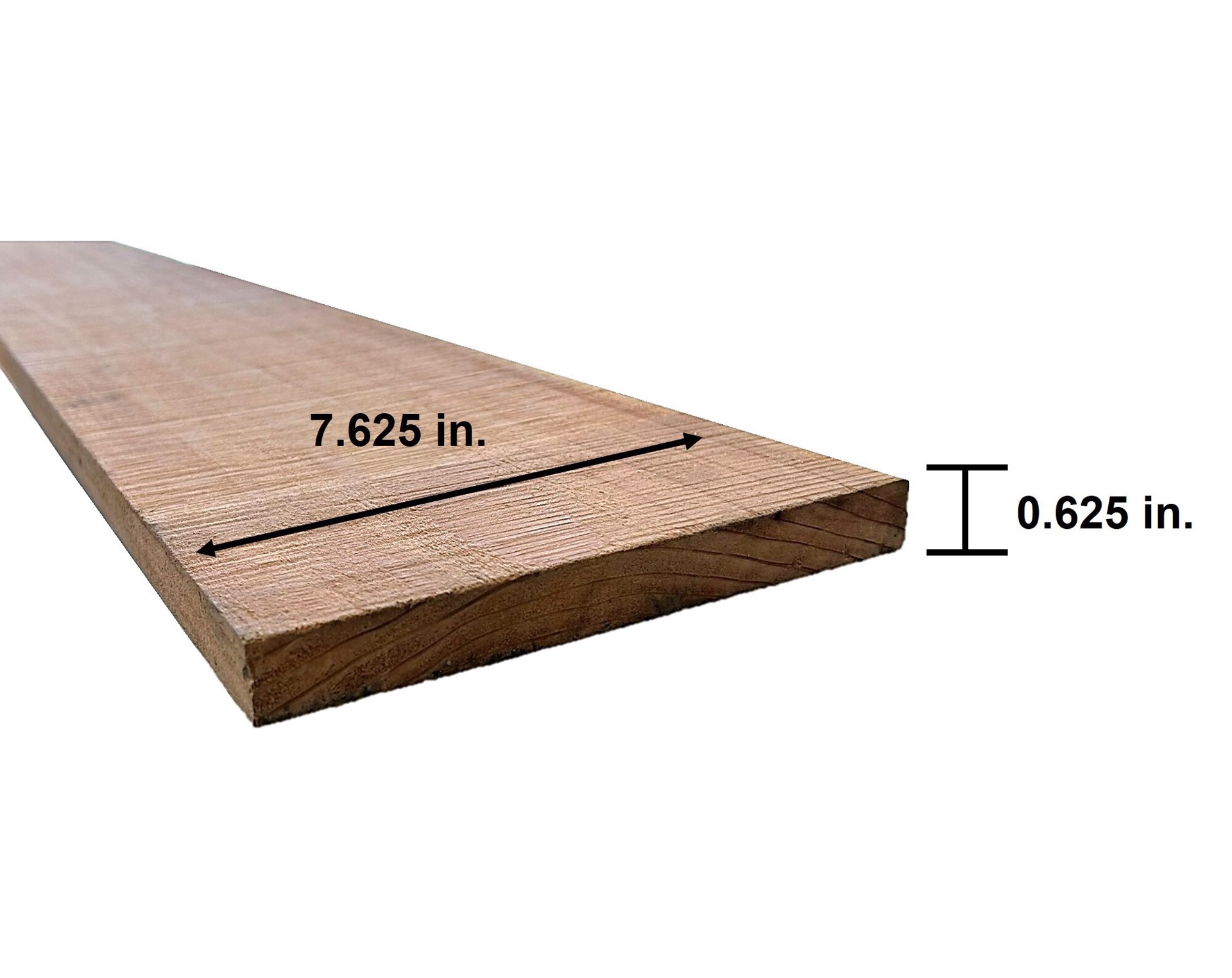slide 3 of 4, 5/8-in x 7-1/2-in x 5-ft Redwood Flat-top Fence Picket, 1 ct