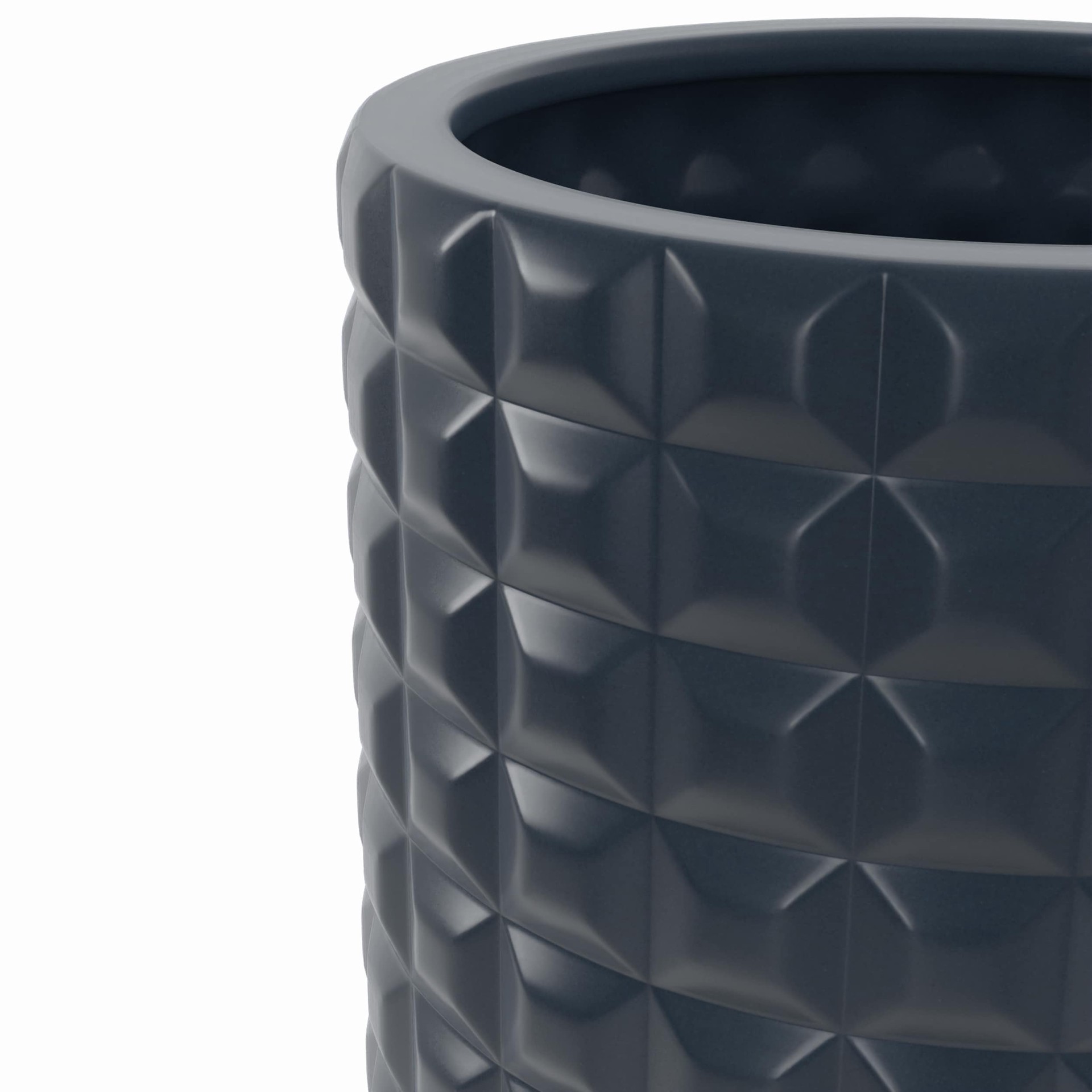 slide 2 of 6, Origin 21 Round 9.0-in W x 5.0-in L Blue Ceramic Indoor/Outdoor Planter, 1 ct