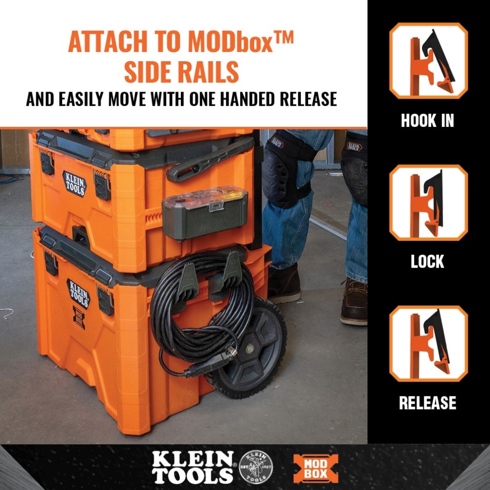 slide 3 of 6, Klein Tools MODbox Multi-Hook Rail Attachment, 2-Pack, 1 ct