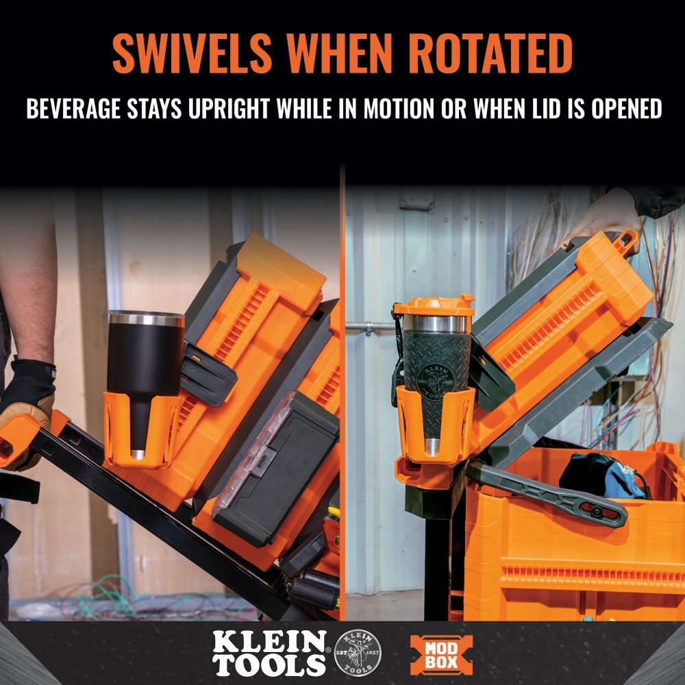 slide 3 of 6, Klein Tools MODbox Cup Holder Rail Attachment, 1 ct