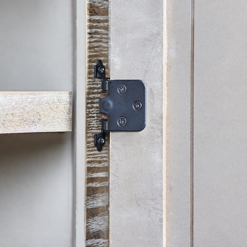 slide 3 of 6, RELIABILT 200-Degree Adjustable Overlay Overlay Surface Self-Closing Black Cabinet Hinge, 5 Pair(s) 10 -Pieces, 1 ct