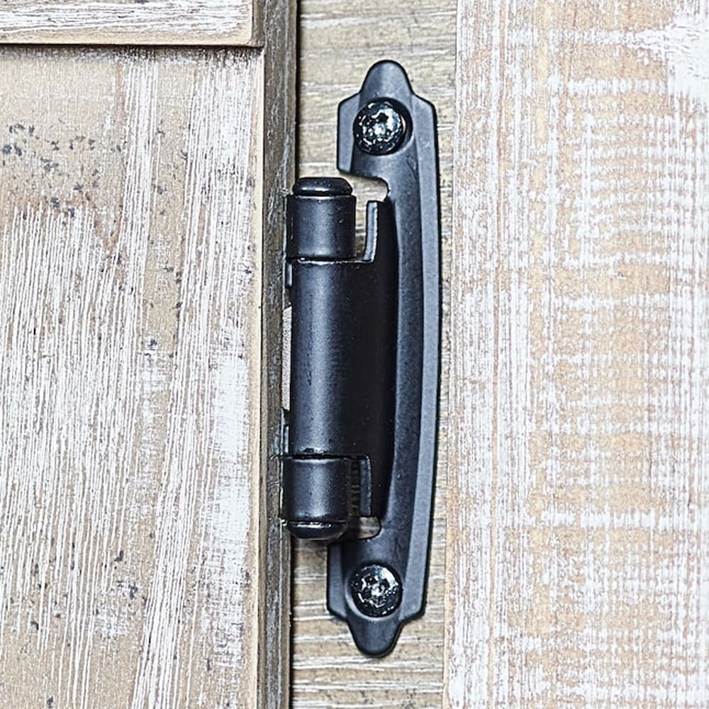 slide 4 of 6, RELIABILT 200-Degree Adjustable Overlay Overlay Surface Self-Closing Black Cabinet Hinge, 5 Pair(s) 10 -Pieces, 1 ct