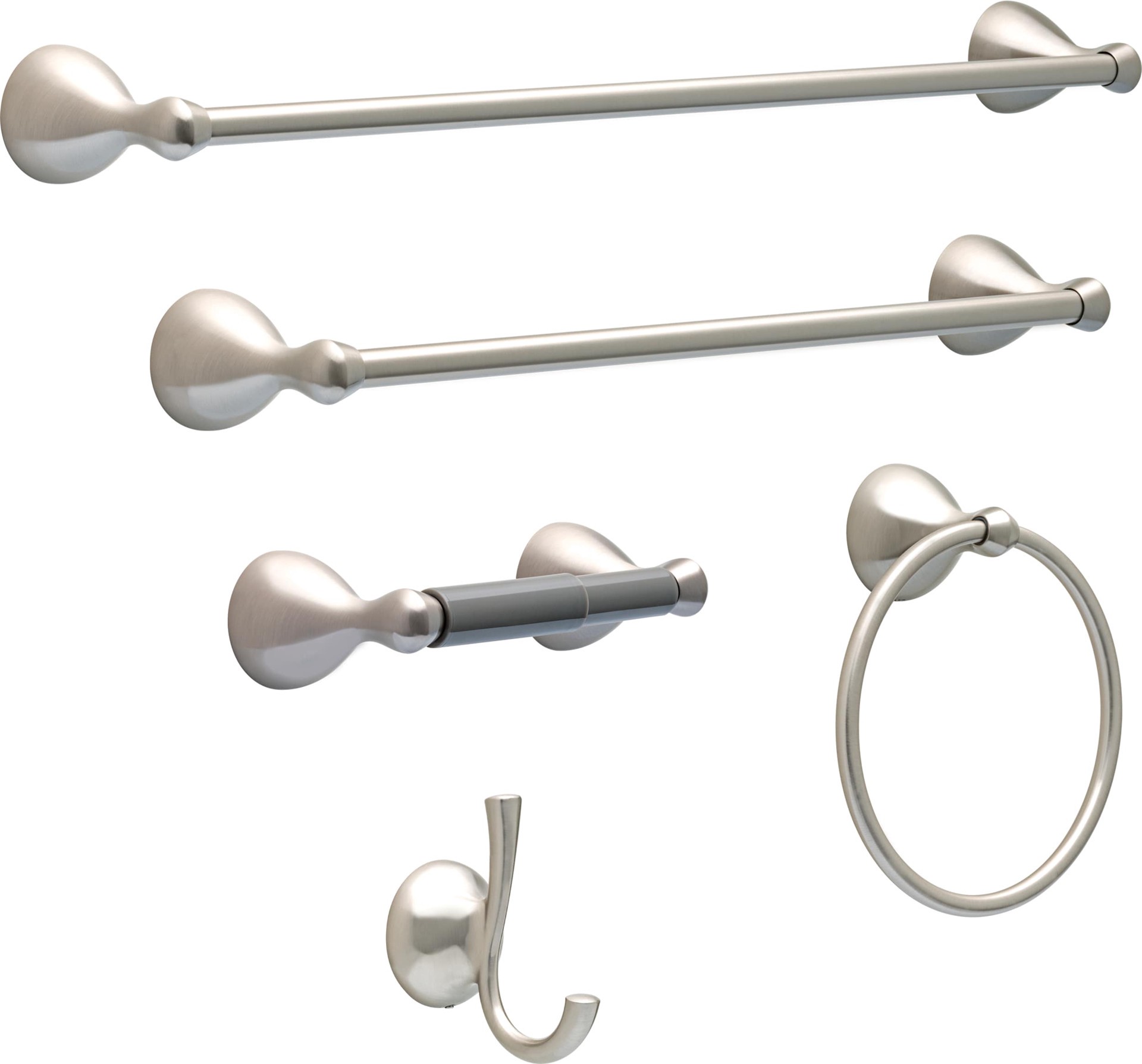 slide 3 of 6, Delta Foundations Spotshield Brushed Nickel Wall mount Spring-loaded Toilet Paper Holder 1 -Rolls, 1 ct
