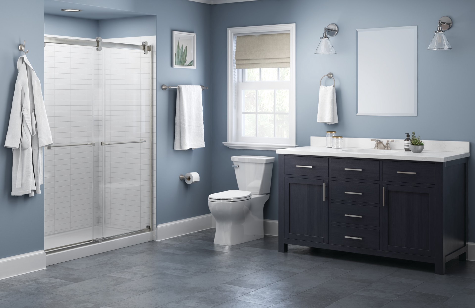 slide 4 of 6, Delta Foundations Spotshield Brushed Nickel Wall mount Spring-loaded Toilet Paper Holder 1 -Rolls, 1 ct