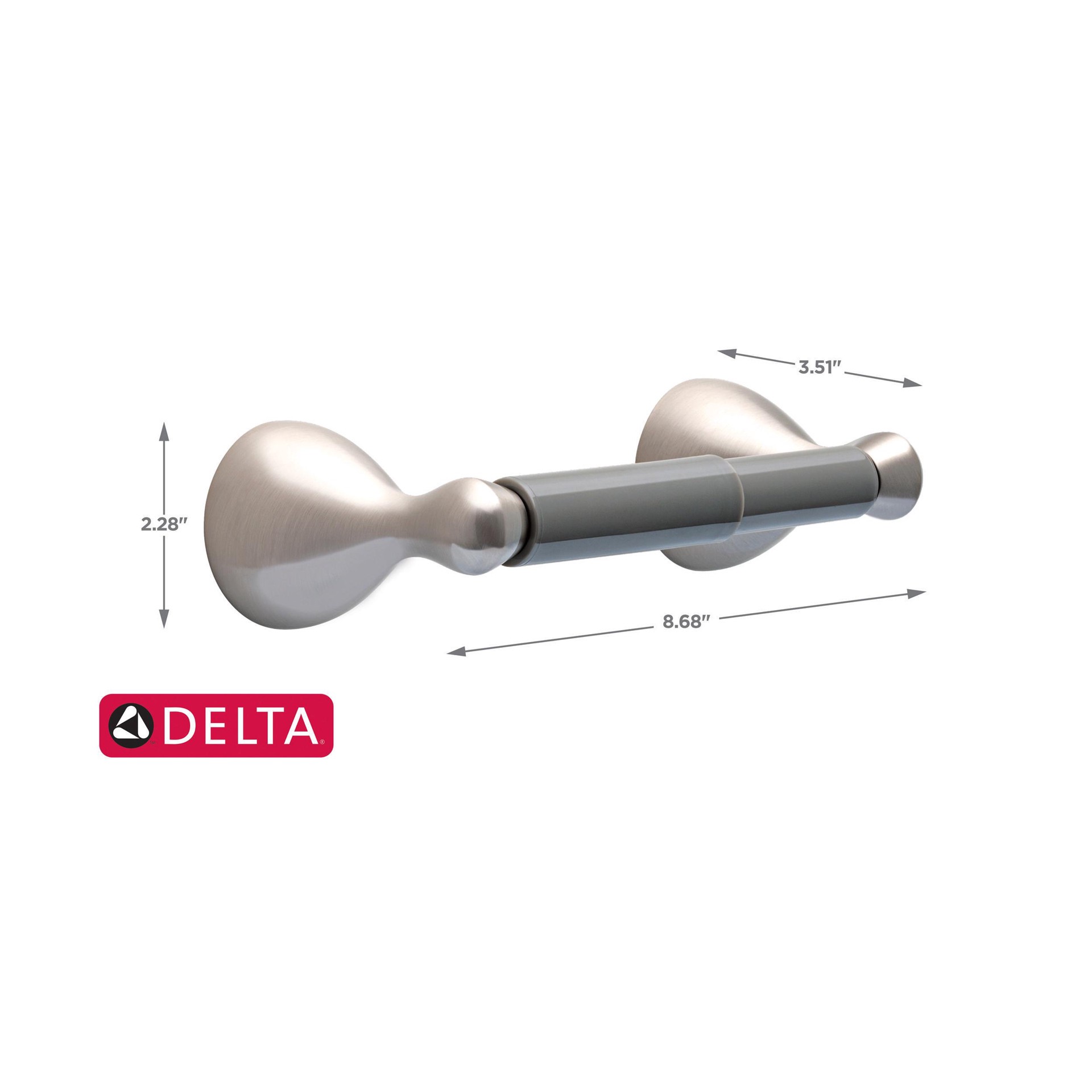 slide 6 of 6, Delta Foundations Spotshield Brushed Nickel Wall mount Spring-loaded Toilet Paper Holder 1 -Rolls, 1 ct