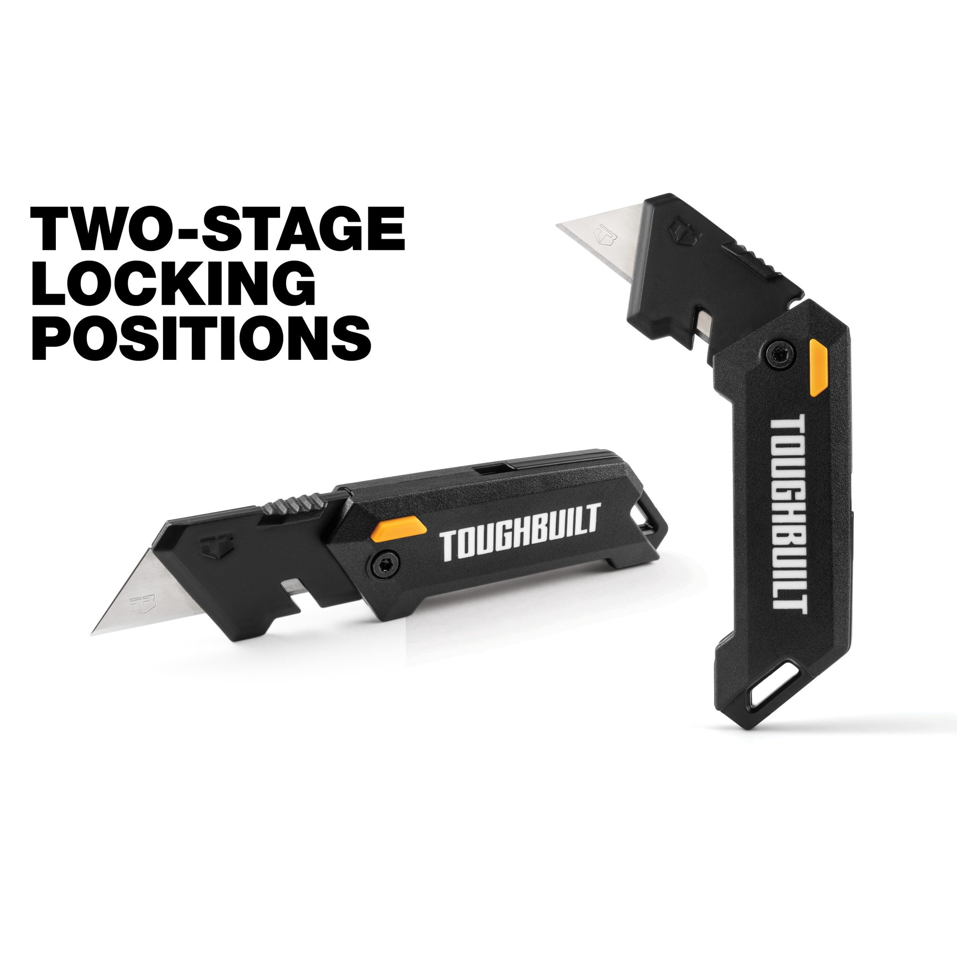 slide 4 of 6, TOUGHBUILT Sub-Compact 3/4-in 1 -Blade Folding Utility Knife, 1 ct