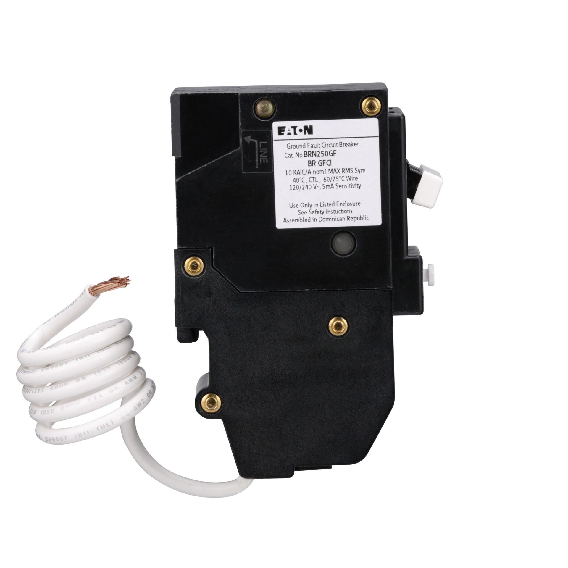 slide 5 of 6, Eaton 50-amp 2 -Pole GFCI Circuit Breaker, 1 ct