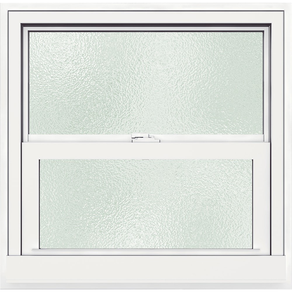 slide 2 of 6, JELD-WEN Premium Atlantic Vinyl 25-1/4-in x 24-3/4-in Bronze Exterior Vinyl New Construction Single Hung Window Impact Resistant Low-E Double Pane Glass (Half Screen Included) Hurricane Approved, 1 ct