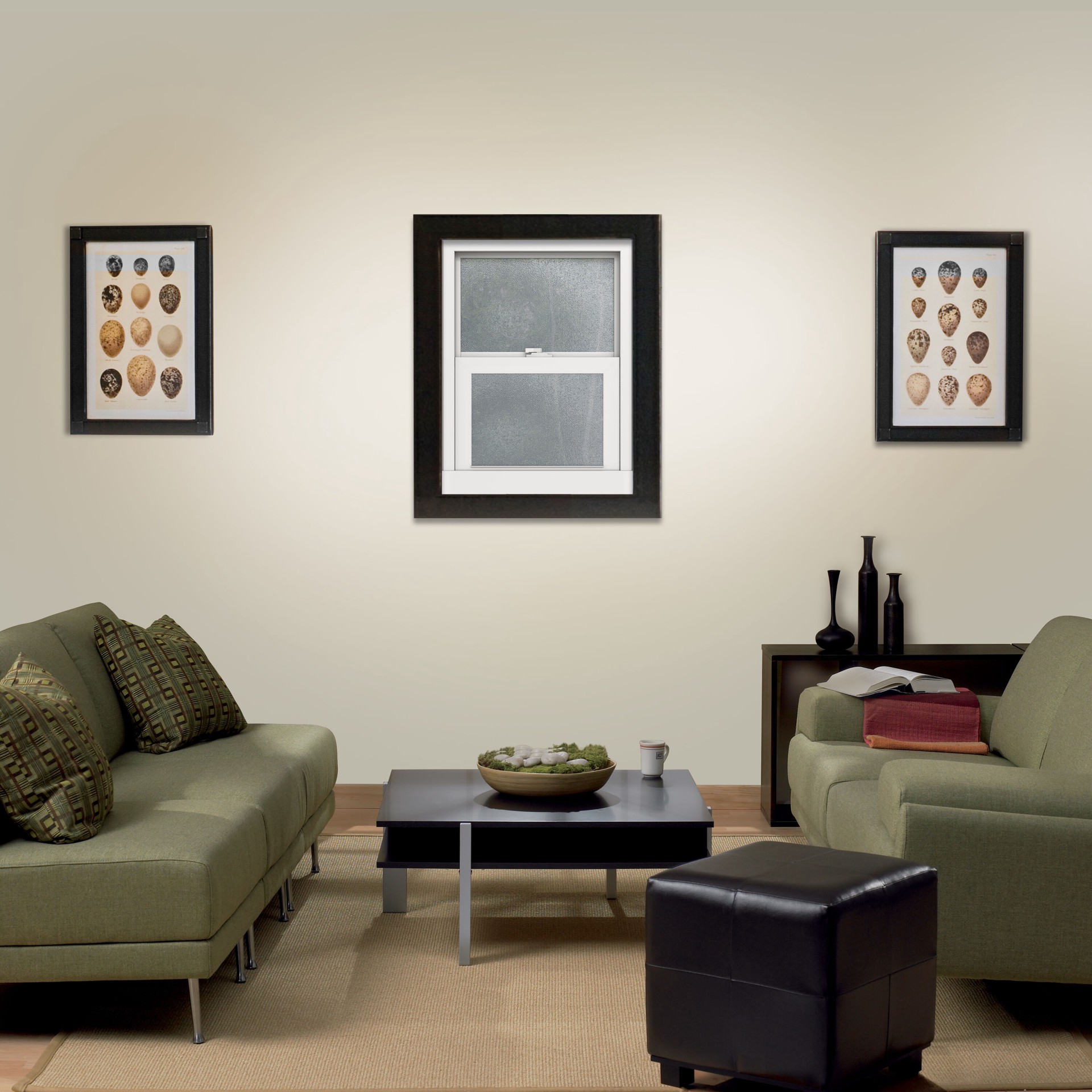 slide 4 of 6, JELD-WEN Premium Atlantic Vinyl 17-7/8-in x 24-3/4-in Bronze Exterior Vinyl New Construction Single Hung Window Impact Resistant Low-E Double Pane Glass (Half Screen Included) Hurricane Approved, 1 ct