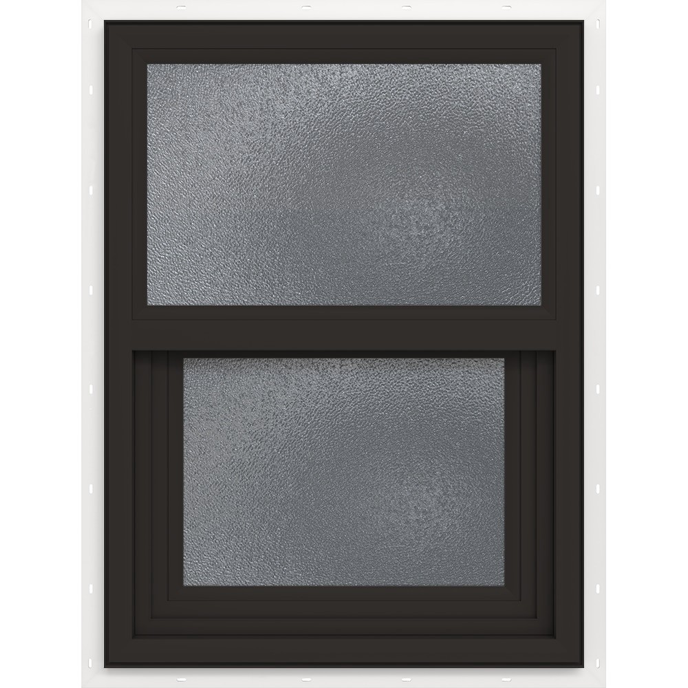 slide 1 of 6, JELD-WEN Premium Atlantic Vinyl 17-7/8-in x 24-3/4-in Bronze Exterior Vinyl New Construction Single Hung Window Impact Resistant Low-E Double Pane Glass (Half Screen Included) Hurricane Approved, 1 ct