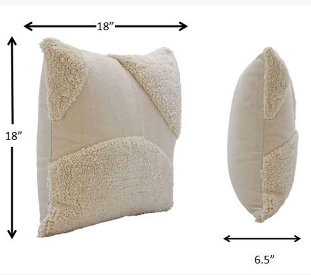 slide 3 of 6, Origin 21 18-in x 18-in Ivory Square Indoor Decorative Pillow, 1 ct