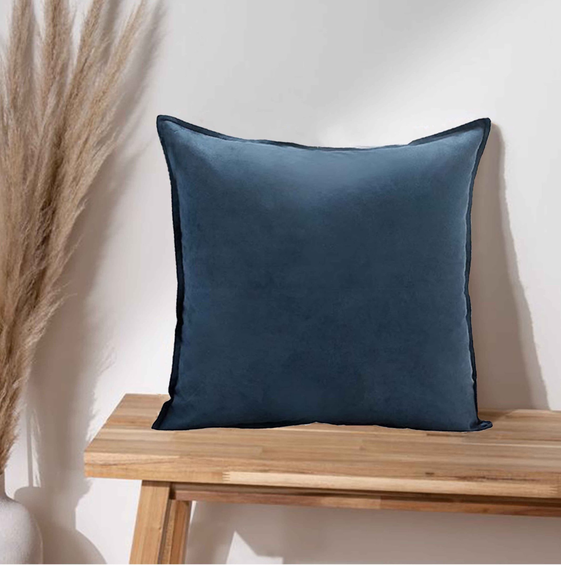 slide 2 of 6, allen + roth 20-in x 20-in Blue Square Indoor Decorative Pillow, 1 ct