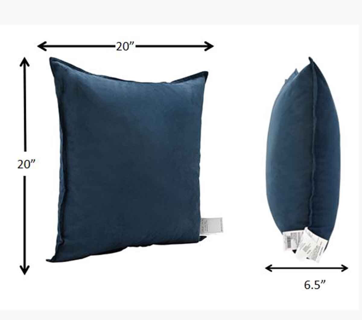 slide 3 of 6, allen + roth 20-in x 20-in Blue Square Indoor Decorative Pillow, 1 ct