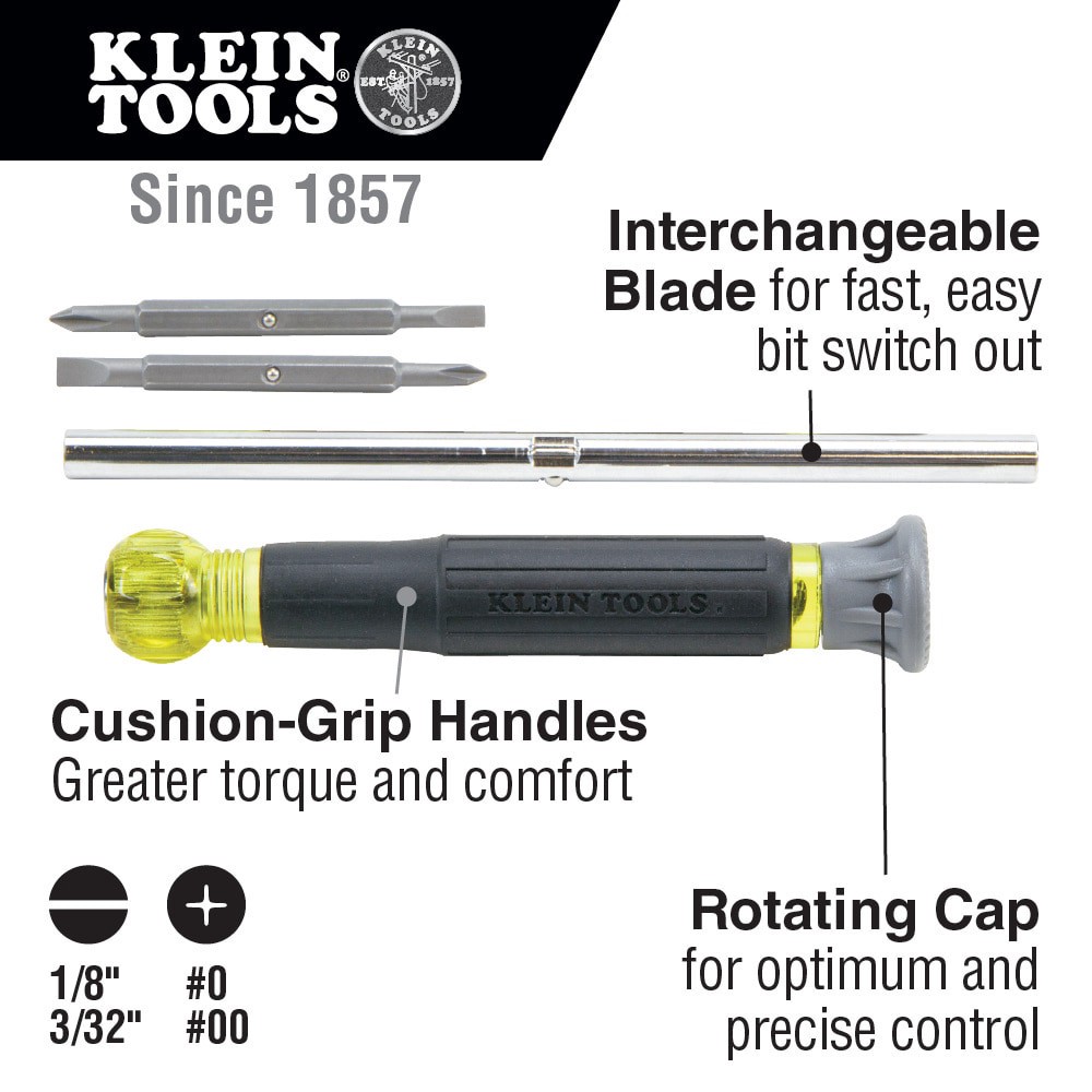 slide 2 of 6, Klein Tools Multi-Bit Screwdriver and Nut Driver Set, 3-Piece, 1 ct