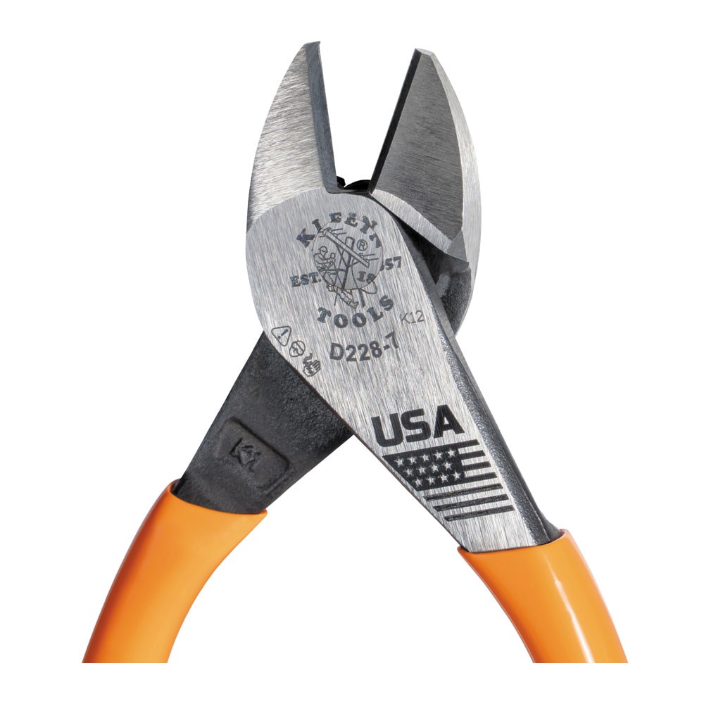 slide 2 of 5, Klein Tools Diagonal Cutting Pliers, High-Leverage, 7-Inch, 1 ct