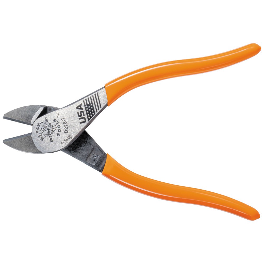 slide 5 of 5, Klein Tools Diagonal Cutting Pliers, High-Leverage, 7-Inch, 1 ct