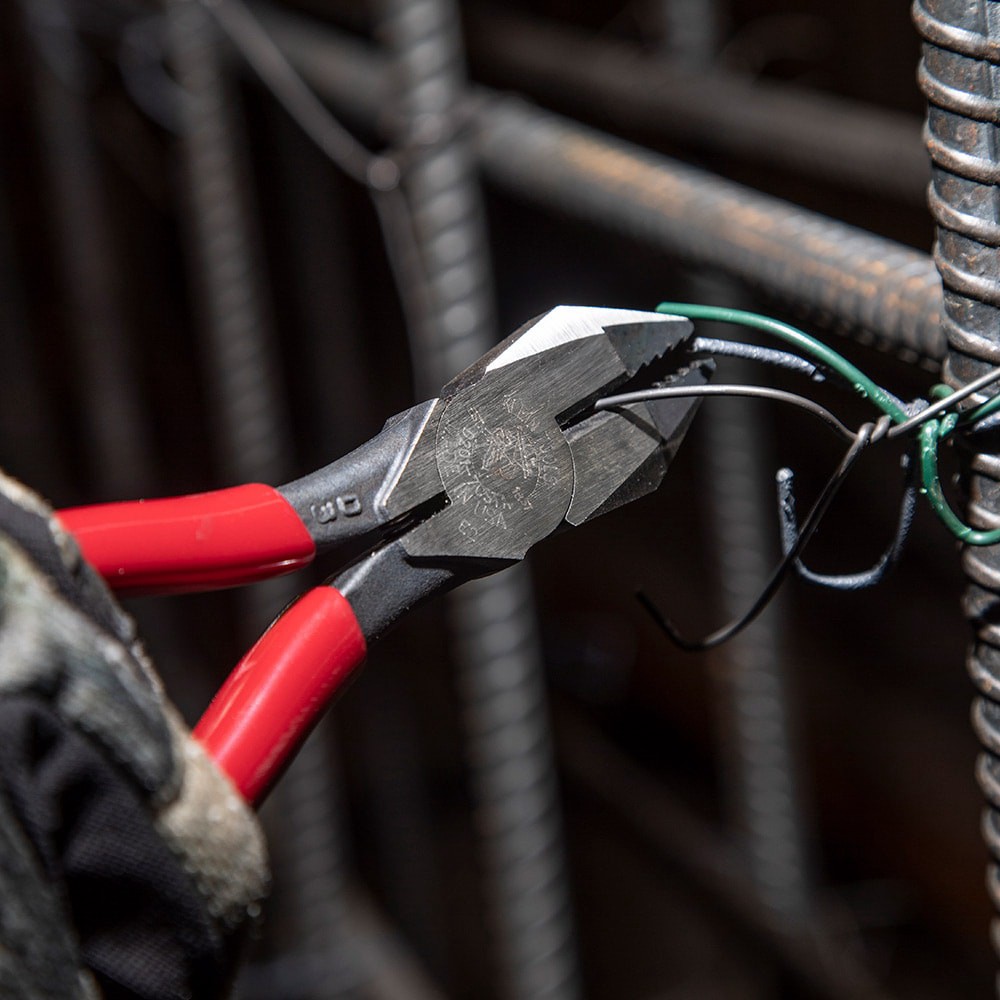 slide 5 of 6, Klein Tools Ironworker's Pliers, Aggressive Knurl, 9-Inch, 1 ct