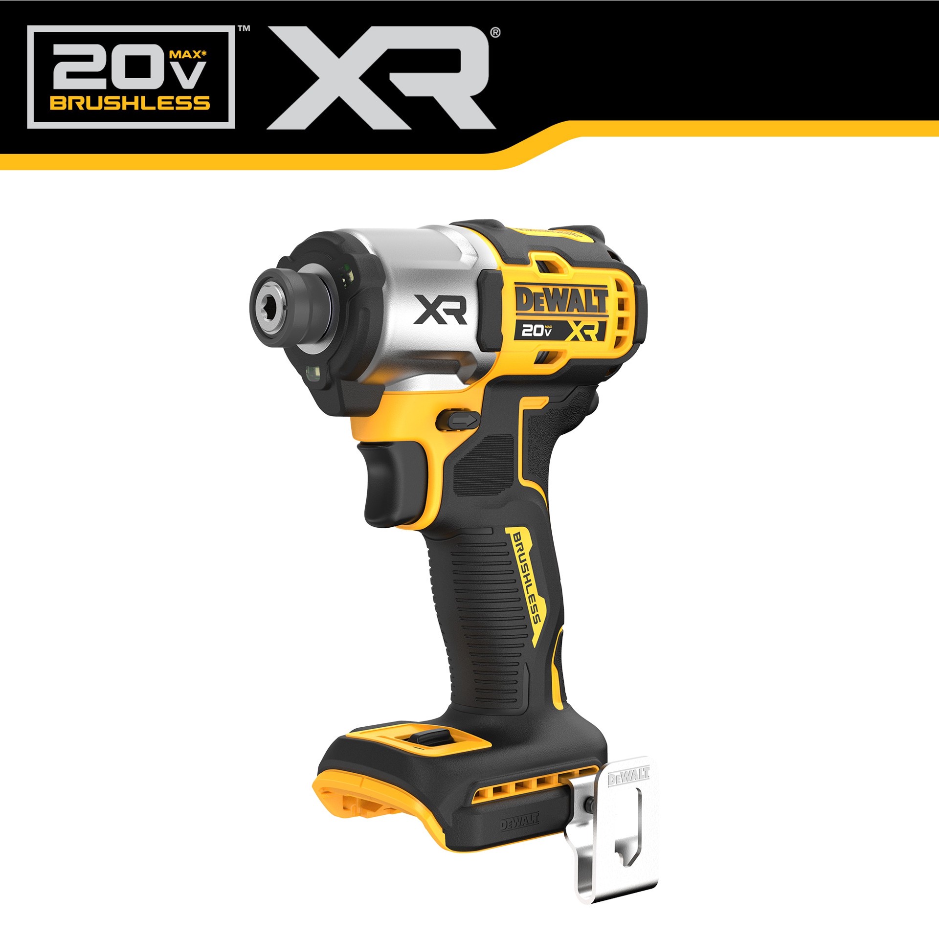slide 3 of 6, DEWALT XR 20-volt max 1/4-in Brushless Cordless Impact Driver (Battery Not Included and Charger Not Included ), 1 ct