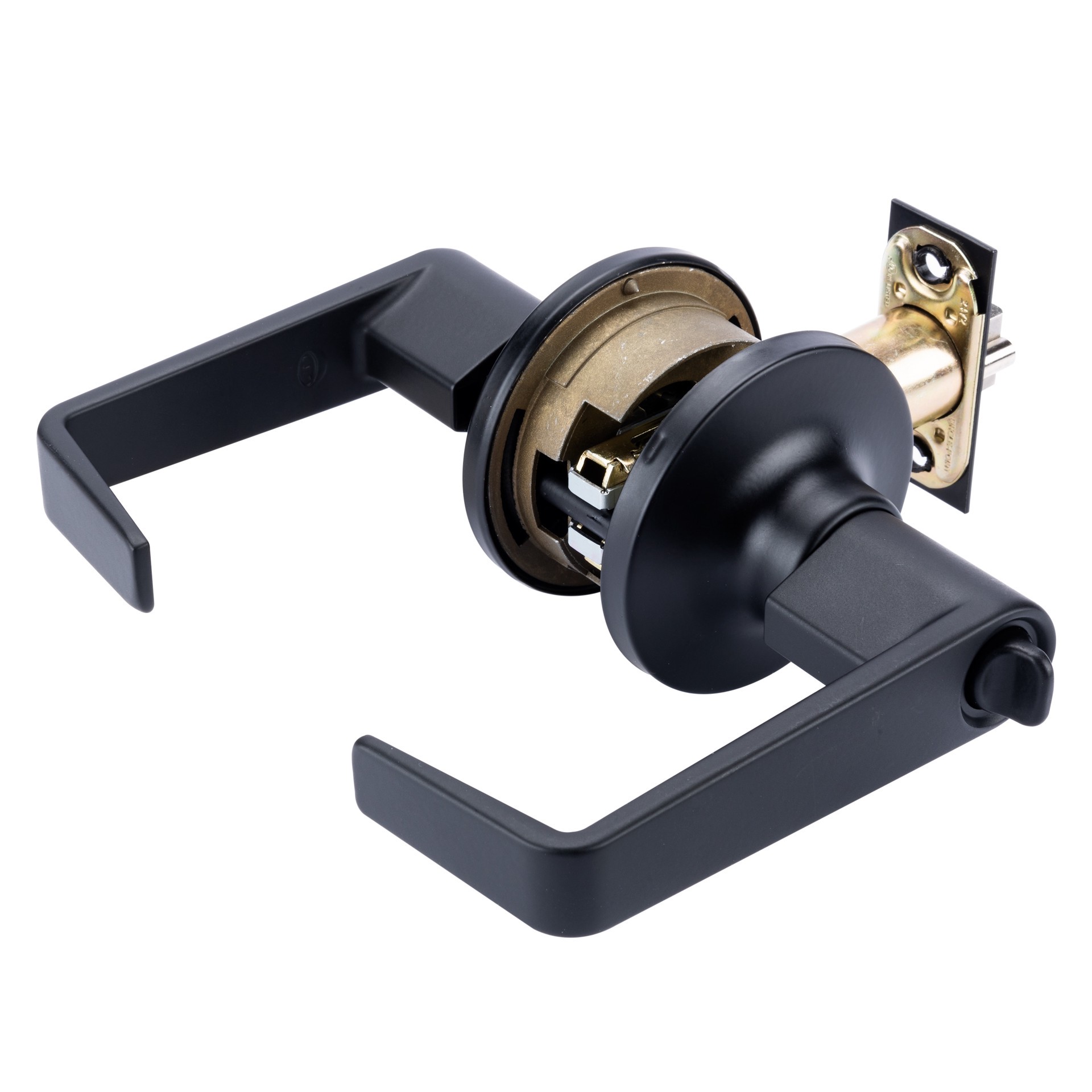 slide 6 of 6, BRINKS COMMERCIAL Light Duty Commercial Lever Matte Black Interior or Exterior Keyed Entry Door Handle, 1 ct