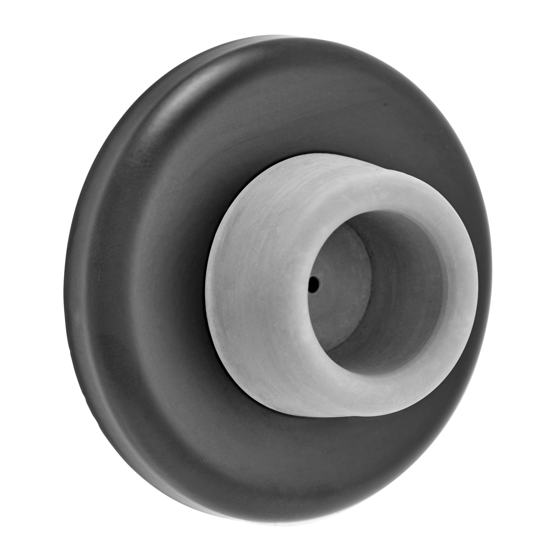 slide 1 of 6, BRINKS COMMERCIAL 2-1/2-in Black Concave bumper Door Stop, 1 ct