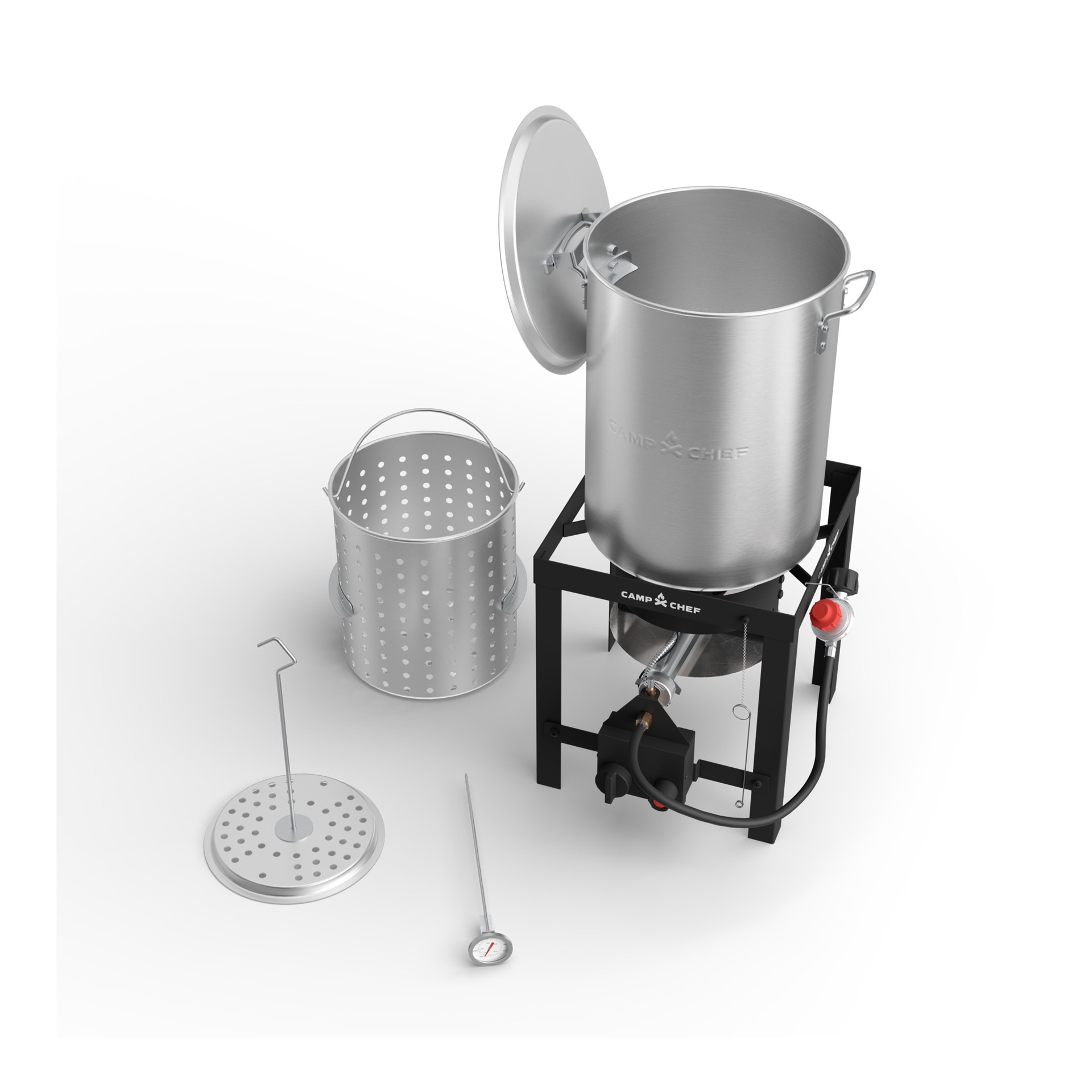 slide 2 of 6, Camp Chef Portable 30 Quarts 20-lb. cylinder Electronic Ignition Gas Turkey Fryer, 1 ct