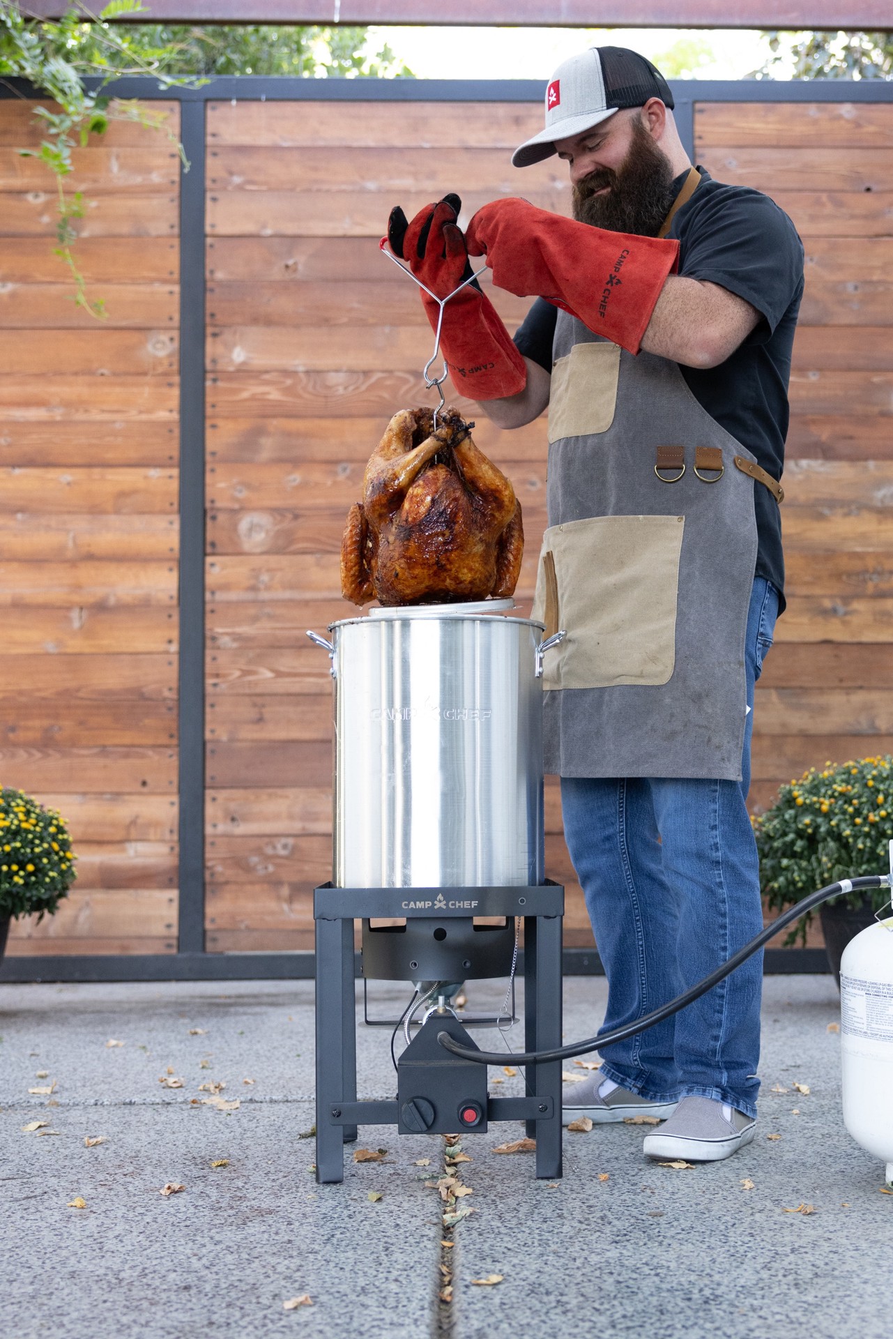 slide 3 of 6, Camp Chef Portable 30 Quarts 20-lb. cylinder Electronic Ignition Gas Turkey Fryer, 1 ct