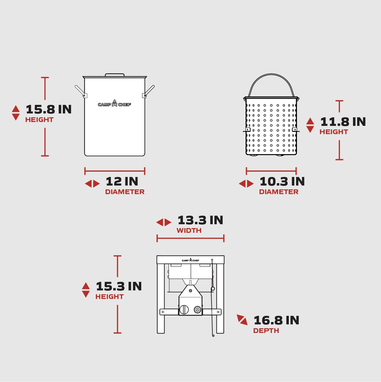 slide 5 of 6, Camp Chef Portable 30 Quarts 20-lb. cylinder Electronic Ignition Gas Turkey Fryer, 1 ct