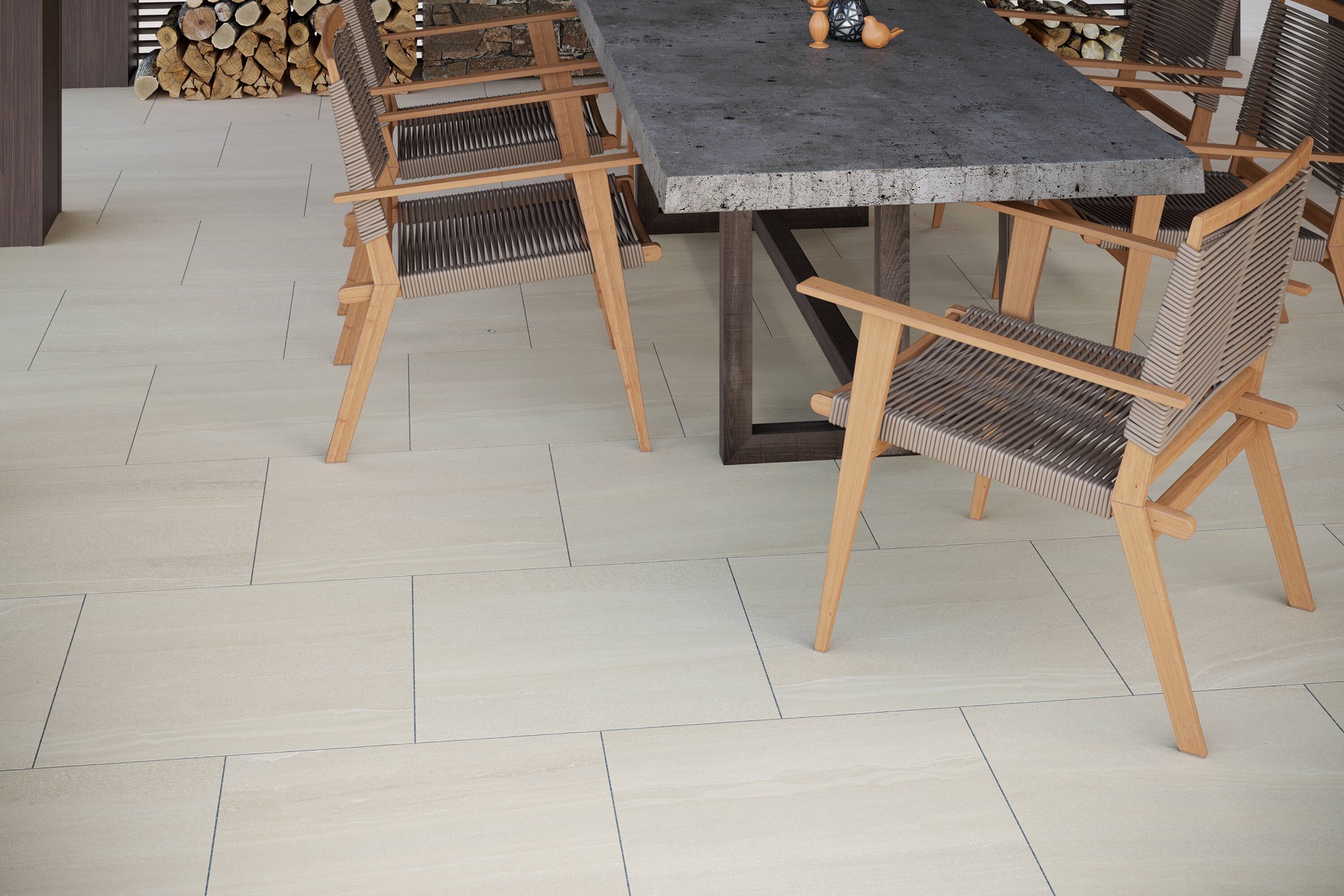 slide 2 of 6, Satori 24-in L x 24-in W x 0.75-in H Square Carlton Mist Porcelain Paver, 1 ct