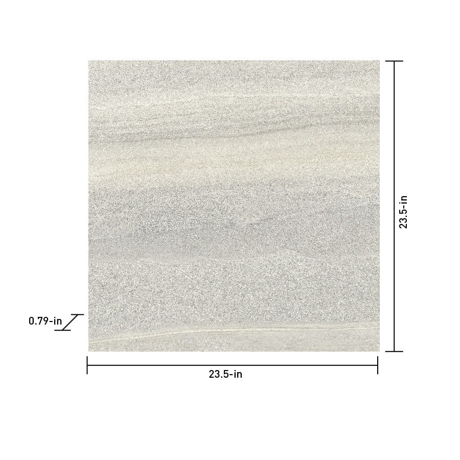 slide 6 of 6, Satori 24-in L x 24-in W x 0.75-in H Square Carlton Mist Porcelain Paver, 1 ct