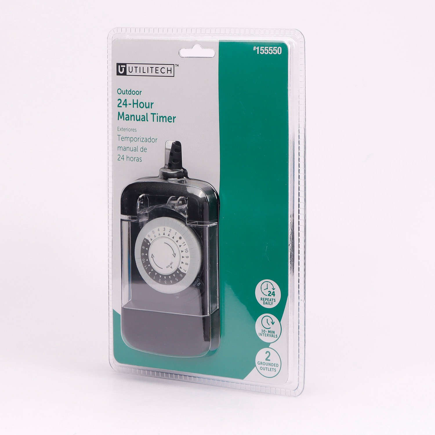 slide 4 of 5, Utilitech 15 -Amps 125-volt Indoor or outdoor 2 -Outlet Countdown Analog Lighting Timer, 1 ct