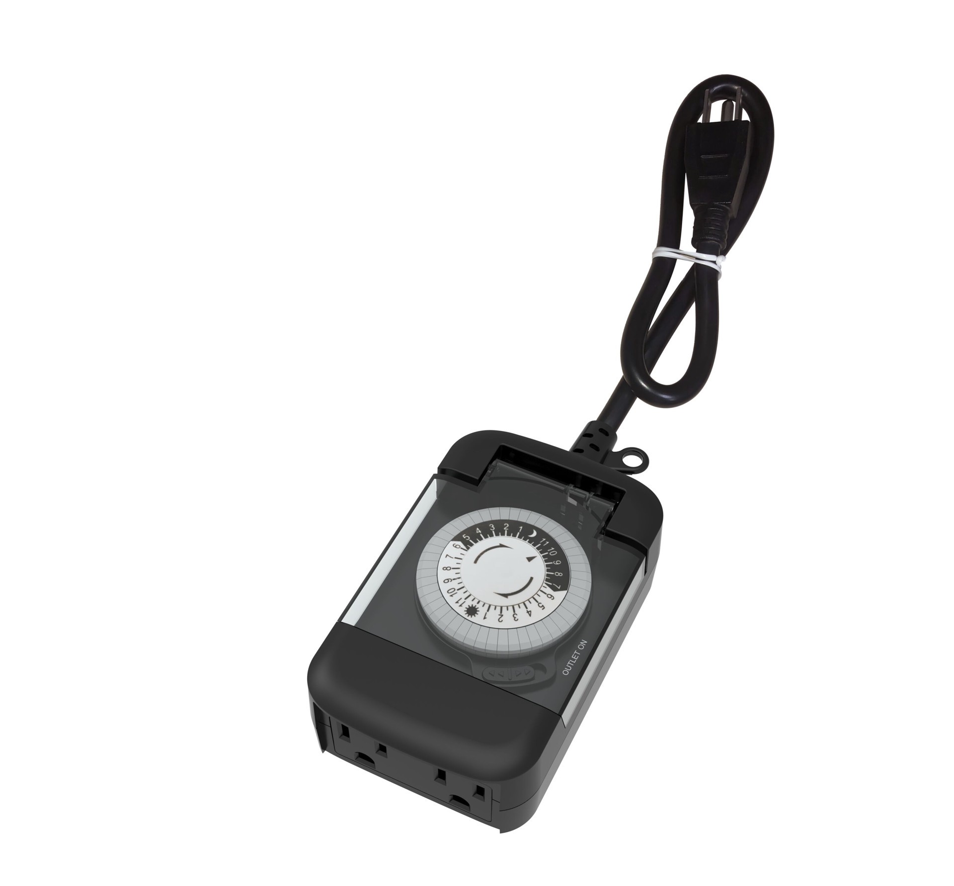 slide 1 of 5, Utilitech 15 -Amps 125-volt Indoor or outdoor 2 -Outlet Countdown Analog Lighting Timer, 1 ct