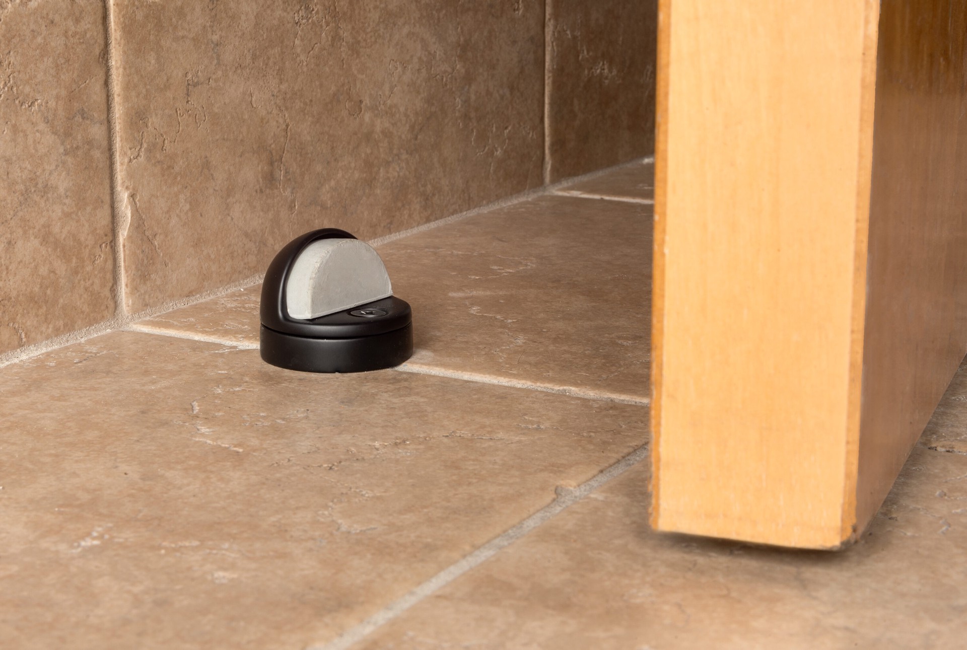 slide 6 of 6, BRINKS COMMERCIAL 1-3/4-in Black Dome bumper Door Stop, 1 ct