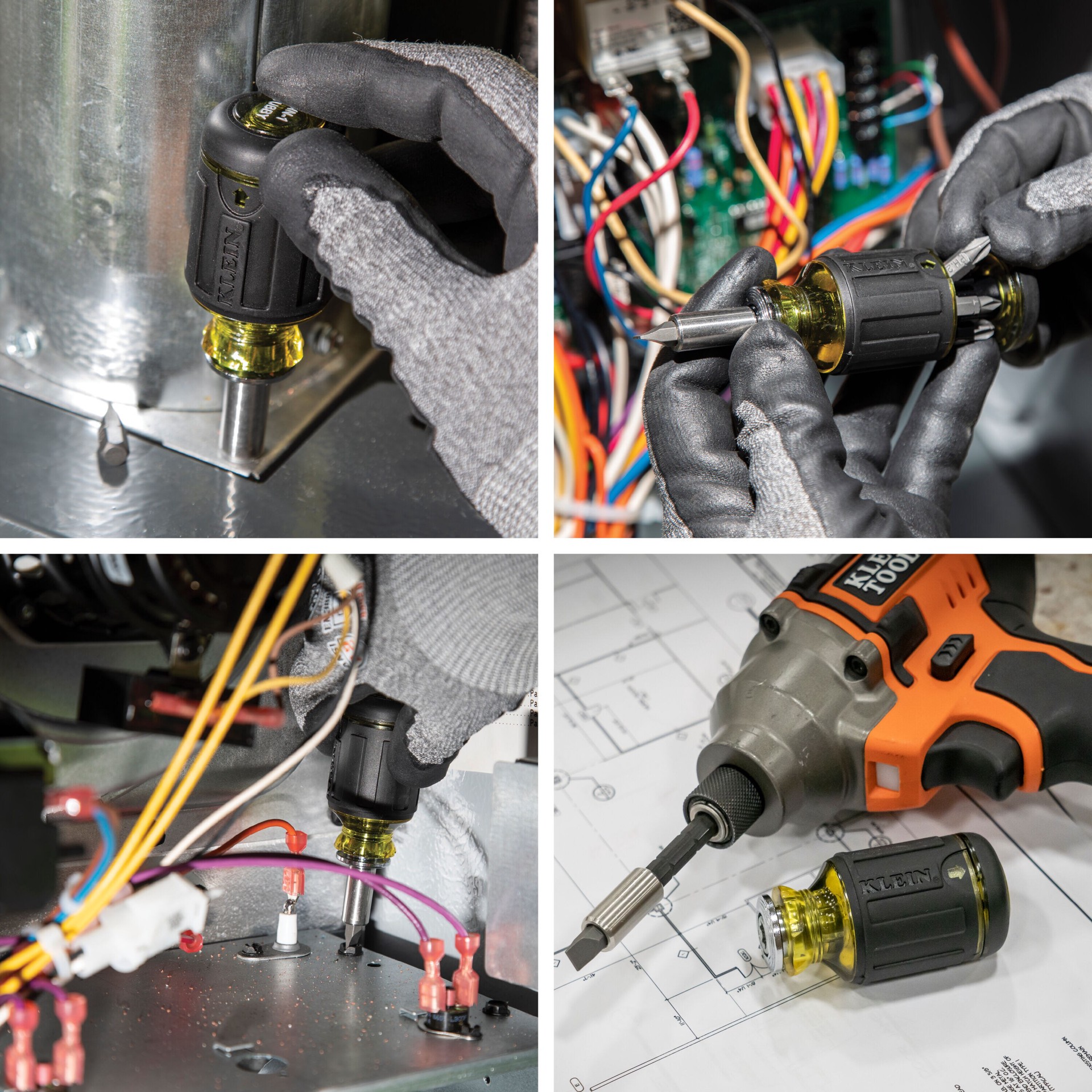 slide 6 of 6, Klein Tools 8-in-1 Multi-Bit Adjustable Length Stubby Screwdriver, 1 ct