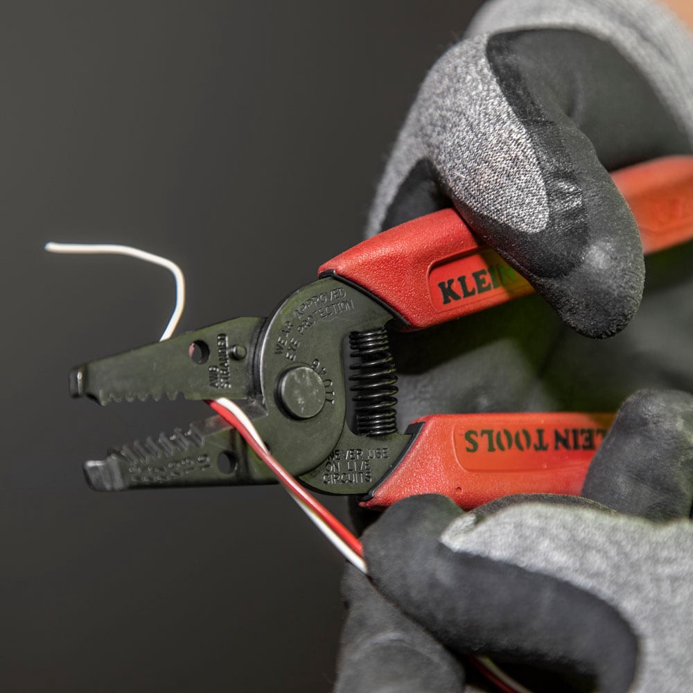 slide 5 of 6, Klein Tools Wire Stripper/Cutter 16-26 AWG Stranded, 1 ct
