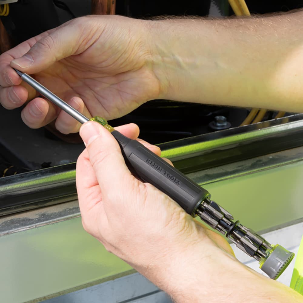 slide 5 of 6, Klein Tools 27-in-1 Multi-Bit Precision Screwdriver with Tamperproof Bits, 1 ct