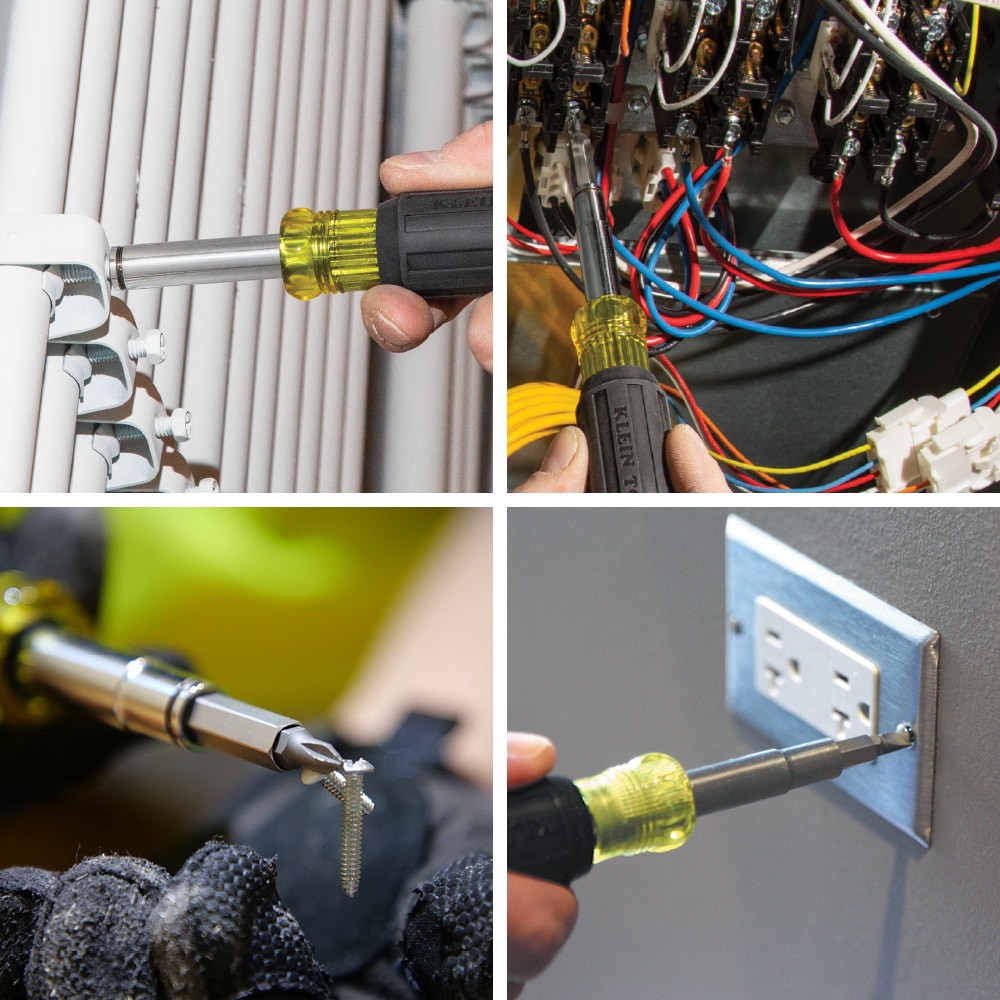 slide 3 of 6, Klein Tools 11-in-1 Magnetic Screwdriver / Nut Driver, 1 ct