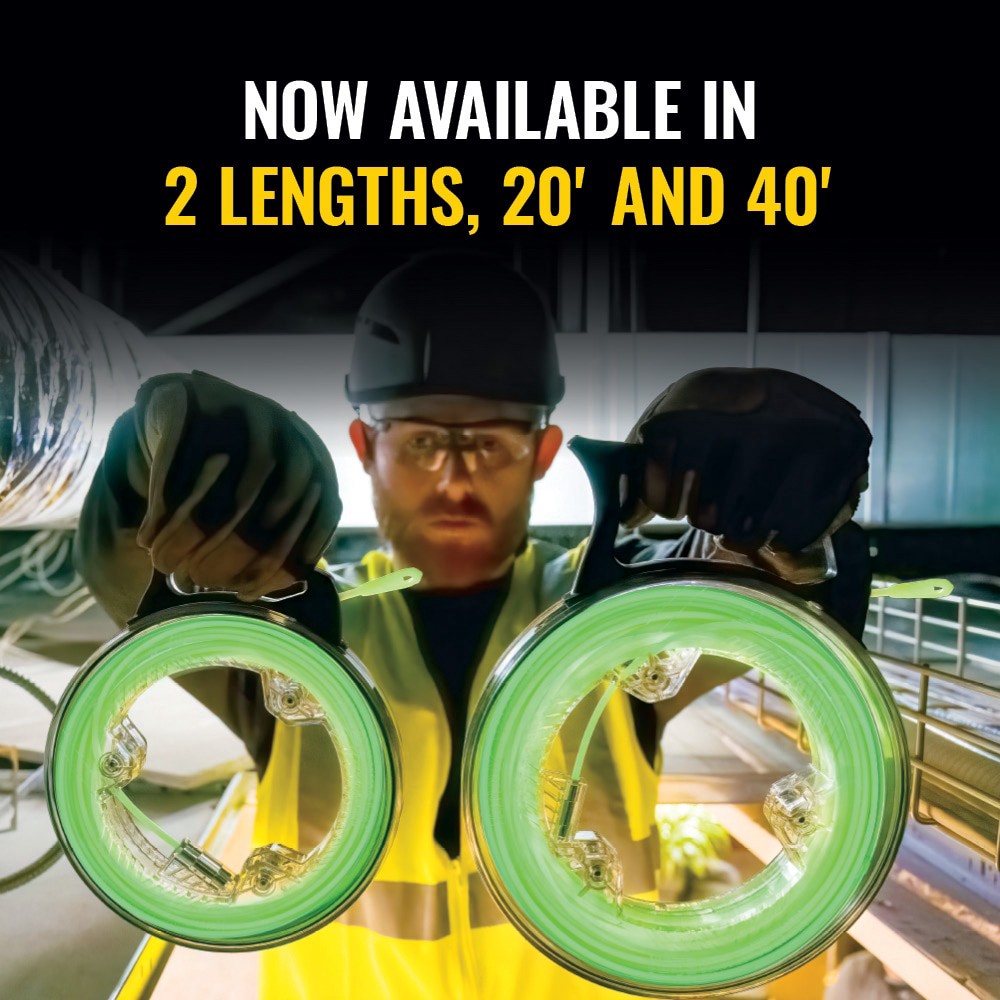slide 4 of 6, Klein Tools Glow in the Dark Fish Tape, 40-Foot, 1 ct