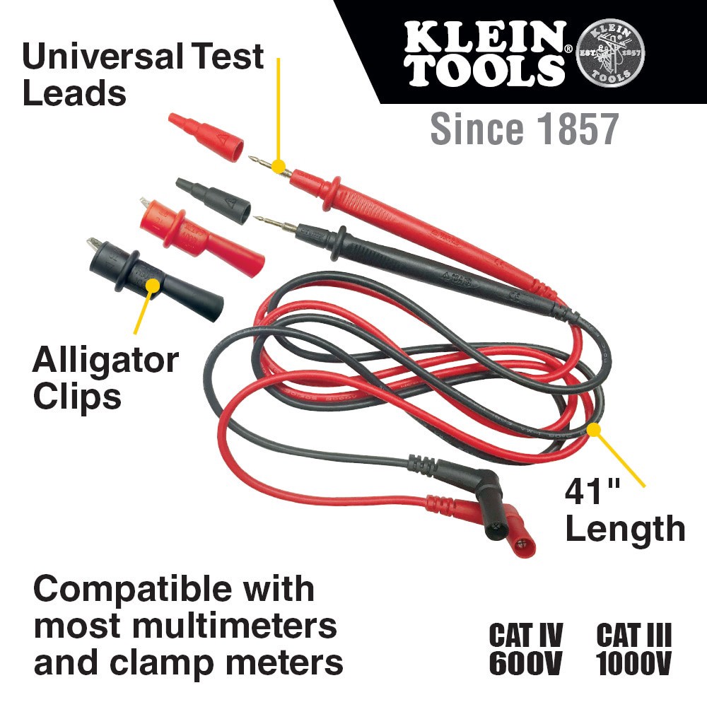 slide 2 of 6, Klein Tools Replacement Test Lead Set, Right Angle, 1 ct