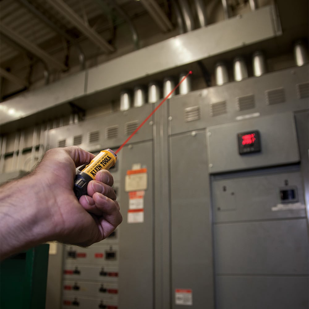 slide 6 of 6, Klein Tools Dual Range Non-Contact Voltage Tester Pen with Laser Pointer, 12 to 1000V AC, 1 ct