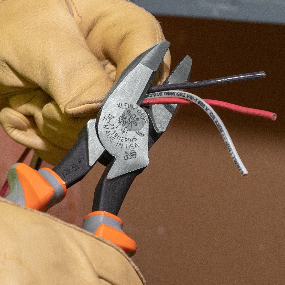 slide 6 of 6, Klein Tools Insulated Pliers, Side Cutters, 9-Inch, 1 ct