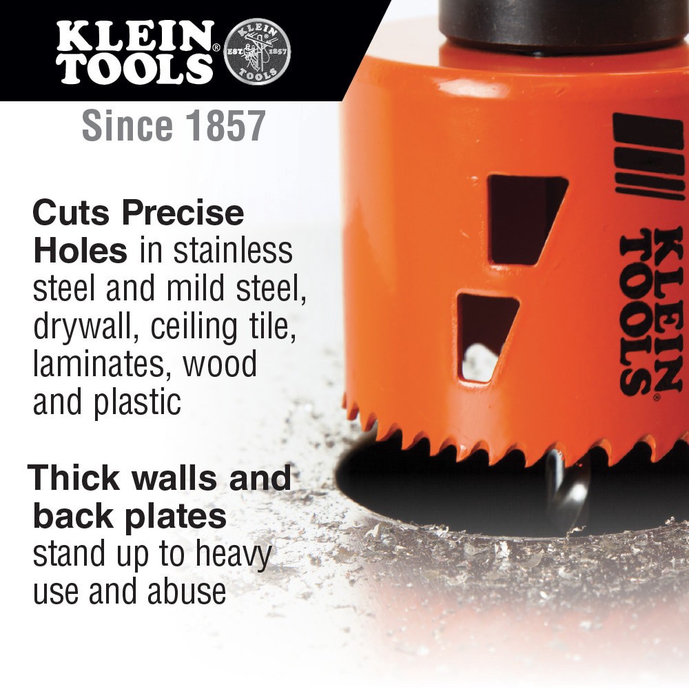 slide 2 of 6, Klein Tools Bi-Metal Hole Saw, 6-3/8-Inch, 1 ct